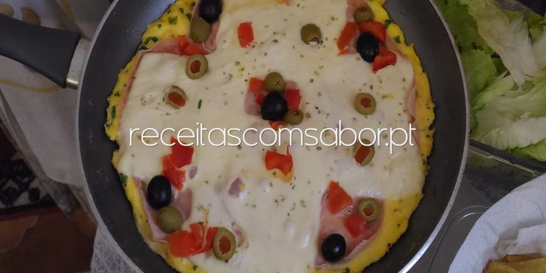 Pizza omelete simples
